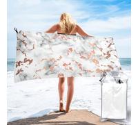 JBJGKHLP Marble Texture Copper Splatter Print Quick Dry Portable Towel For Beach Camping Hiking Yoga Fitness Outdoor Adventures