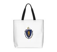 JBJGKHLP Massachusetts State Flag Print Large Capacity Bag Women Shoulder Organizer Lightweight Travel Everyday Tote