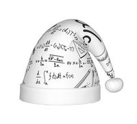 JBJGKHLP Math Geometry Geek Calculus Print Christmas Hat Kids Fits Years Santa Hat with for Holiday Parties Celebrations