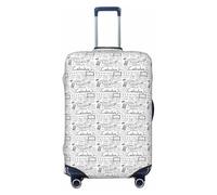 JBJGKHLP Math Geometry G alculus Print Universal Suitcase Elastic Luggage Protector Waterproof Travel Business Vacation
