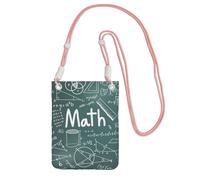JBJGKHLP Math Lesson Word Print Fashion Lightweight Slim Phone Crossbody Bag Water-Resistant Travel Outdoor Use