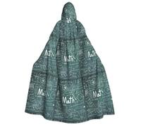 JBJGKHLP Math Lesson Word Print Unisex Adult Hooded Long Sleeve Cloak Halloween Christmas Carnival Theme Parties