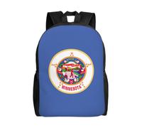 JBJGKHLP Minnesota State Flag Print Versatile Double Shoulder Backpack Unisex Travel Rucksack For Work Hiking Daily