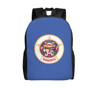JBJGKHLP Minnesota State Flag Print Versatile Double Shoulder Backpack Unisex Travel Rucksack For Work Hiking Daily