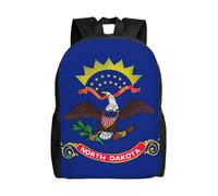 JBJGKHLP North Dakota State Flag Print Versatile Double Shoulder Backpack Unisex Travel Rucksack For Work Hiking Daily