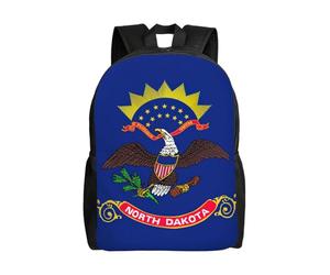 JBJGKHLP North Dakota State Flag Print Versatile Double Shoulder Backpack Unisex Travel Rucksack For Work Hiking Daily