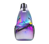 JBJGKHLP Northern Lights PaintingPrint Lightweight Cross Chest Bag Hiking Commute Daily Use Diagonally Sling Backpack