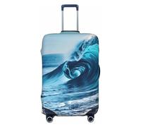 JBJGKHLP Ocean Sea Wave Print Universal Suitcase Elastic Luggage Protector Waterproof Travel Business Vacation
