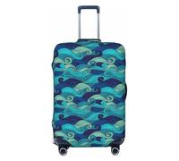 JBJGKHLP Ocean Stripe Pattern Print Universal Suitcase Elastic Luggage Protector Waterproof Travel Business Vacation