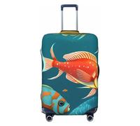 JBJGKHLP Ocean Underwater Fish Print Universal Suitcase Elastic Luggage Protector Waterproof Travel Business Vacation