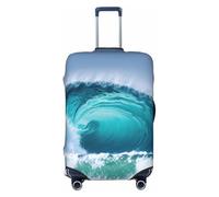 JBJGKHLP Ocean Wave Print Universal Suitcase Elastic Luggage Protector Waterproof Travel Business Vacation