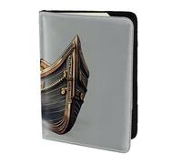 JBJGKHLP Old Viking Boats Print Passport Travel Document Wallet Case Unisex Lightweight Secure Travel Accessories