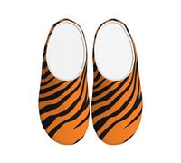 JBJGKHLP Orange tiger leopard Print Washable Slippers Unisex flip flops with TPR Sole Cute Hotel shoes for Guestss