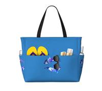 JBJGKHLP Orca Killer Whale Print Women Mens Beach Travel Bag Foldable Lightweight Tote For Pool Picnic Camping Gym