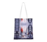 JBJGKHLP Paris City Tree Eiffel Tower Art Print Beach Bag Lightweight Bags Eco-Friendly Foldable Travel Gym All Seasons Versatile