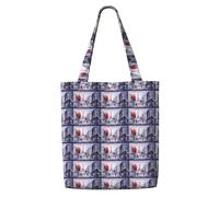 JBJGKHLP Paris City Tree Eiffel Tower Art Print Reusable Canvas Shoulder Bag Large Capacity Tote Travel Picnic Weekend Getaways