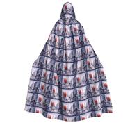 JBJGKHLP Paris City Tree Eiffel Tower Art Print Unisex Adult Hooded Long Sleeve Cloak Halloween Christmas Carnival Theme Parties