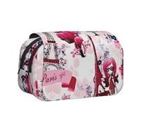 JBJGKHLP Paris Eiffel Tower France Print Versatile Pencil Case Large Capacity Storage Makeup Toiletry Pouch Travel Office