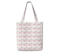JBJGKHLP Paris Tower Flower Print Reusable Canvas Shoulder Bag Large Capacity Tote Travel Picnic Weekend Getaways