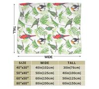 JBJGKHLP Parrot Birds And Tropical Tree Print Ultra-Soft Flannel Blanket Anti-Pilling Blankets Wrinkle Non-Shedding, All Seasons