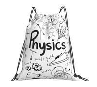 JBJGKHLP Physics Print Print Drawstring Backpack Women Men Sports Workout Travel Yoga Portable Fitness Bag