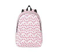 JBJGKHLP Pink Flamingo Pattern Print Lightweight Stylish Unisex Backpack Double Shoulder Bag For Travel Outdoor Use