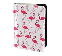 JBJGKHLP Pink Flamingo Pattern Print Passport Travel Document Wallet Case Unisex Lightweight Secure Travel Accessories