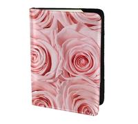 JBJGKHLP Pink Fresh Roses Print Passport Travel Document Wallet Case Unisex Lightweight Secure Travel Accessories