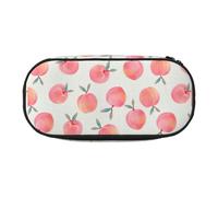 JBJGKHLP Pink Peach Pattern Print Convenient Pencil Case Practical Pen Storage Bags School Office Essentials Vibrant
