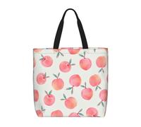 JBJGKHLP Pink Peach Pattern Print Extra-Large Organizer Bag Unisex Shoulder Tote Shopping Reusable Eco-Friendly