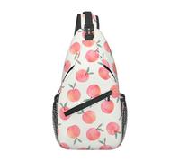 JBJGKHLP Pink Peach PatternPrint Lightweight Cross Chest Bag Hiking Commute Daily Use Diagonally Sling Backpack