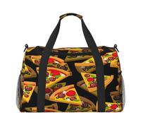 JBJGKHLP Pizza 3d Print Versatile Hand Travel Bag Foldable Shoulder Tote Business Trip Outdoor Carry-On