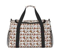 JBJGKHLP Pizza Pattern Print Versatile Hand Travel Bag Foldable Shoulder Tote Business Trip Outdoor Carry-On