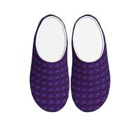 JBJGKHLP Purple Peacock pattern Print Washable Slippers Unisex flip flops with TPR Sole Cute Hotel shoes for Guestss