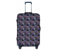 JBJGKHLP Purple Peacock Print Travel Business Suitcase Cover Luggage Protector for Universal Waterproof Sleeve