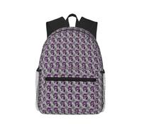 JBJGKHLP Purple Rose Skull Print Water-Resistant Casual Backpack Lightweight Dual Shoulder Bag For Travel Hiking