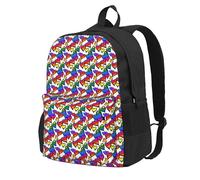 JBJGKHLP Rainbow Colored Gay Pride Hearts Print Large Capacity Adult Backpack Water-Resistant Lightweight Daily Outdoor Enthusiasts