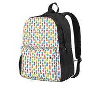 JBJGKHLP Rainbow Pineapple Print Large Capacity Adult Backpack Water-Resistant Lightweight Daily Outdoor Enthusiasts