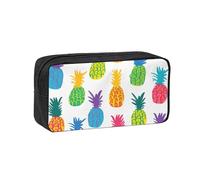 JBJGKHLP Rainbow Pineapple Print Simple Spacious Pen Case Office Stationery Organizer Pouch Lightweight Storage Pens