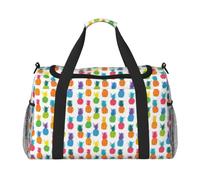 JBJGKHLP Rainbow Pineapple Print Versatile Hand Travel Bag Foldable Shoulder Tote Business Trip Outdoor Carry-On