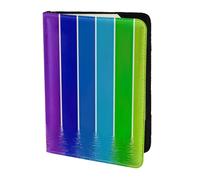 JBJGKHLP Rainbow Striped Print Passport Travel Document Wallet Case Unisex Lightweight Secure Travel Accessories