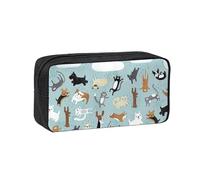 JBJGKHLP Raining Cats & Dogs Print Simple Spacious Pen Case Office Stationery Organizer Pouch Lightweight Storage Pens