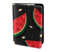 JBJGKHLP Red Watermelon Print Passport Travel Document Wallet Case Unisex Lightweight Secure Travel Accessories