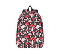 JBJGKHLP Red White Mushroom Print Lightweight Stylish Unisex Backpack Double Shoulder Bag For Travel Outdoor Use