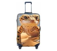 JBJGKHLP Sand Leopard Gecko Print Travel Business Suitcase Cover Luggage Protector for Universal Waterproof Sleeve