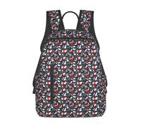 JBJGKHLP Scandinavian Animals Print Lightweight Backpack Unisex Travel Daypack Daily Gym Work Bag Outdoor Commuting
