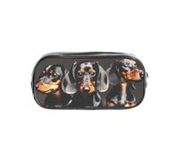 JBJGKHLP Three Dachshunds Print Boys Girls Clear Pencil Case School Office Supplies Transparent Stationery Pouch