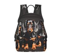 JBJGKHLP Three Dachshunds Print Lightweight Backpack Unisex Travel Daypack Daily Gym Work Bag Outdoor Commuting