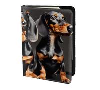 JBJGKHLP Three Dachshunds Print Passport Travel Document Wallet Case Unisex Lightweight Secure Travel Accessories
