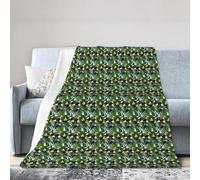 JBJGKHLP Toucans Parrot Palm Tree Leaves Print Ultra-Soft Flannel Blanket Anti-Pilling Blankets Wrinkle Non-Shedding, All Seasons